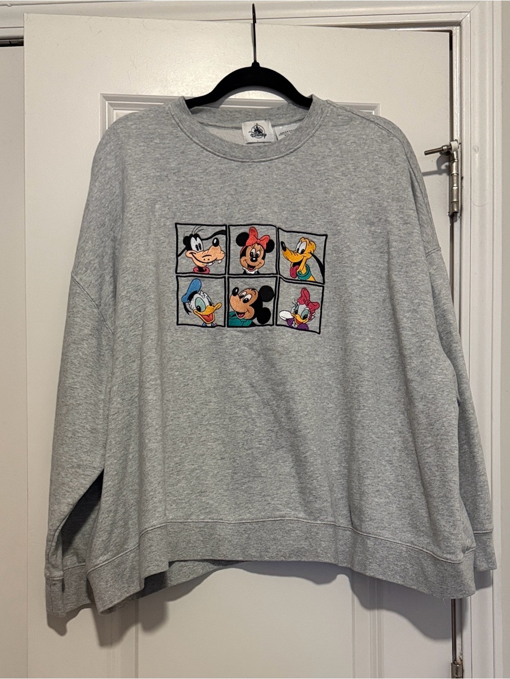 Disney Gray Crewneck Sweatshirt with Classic Characters